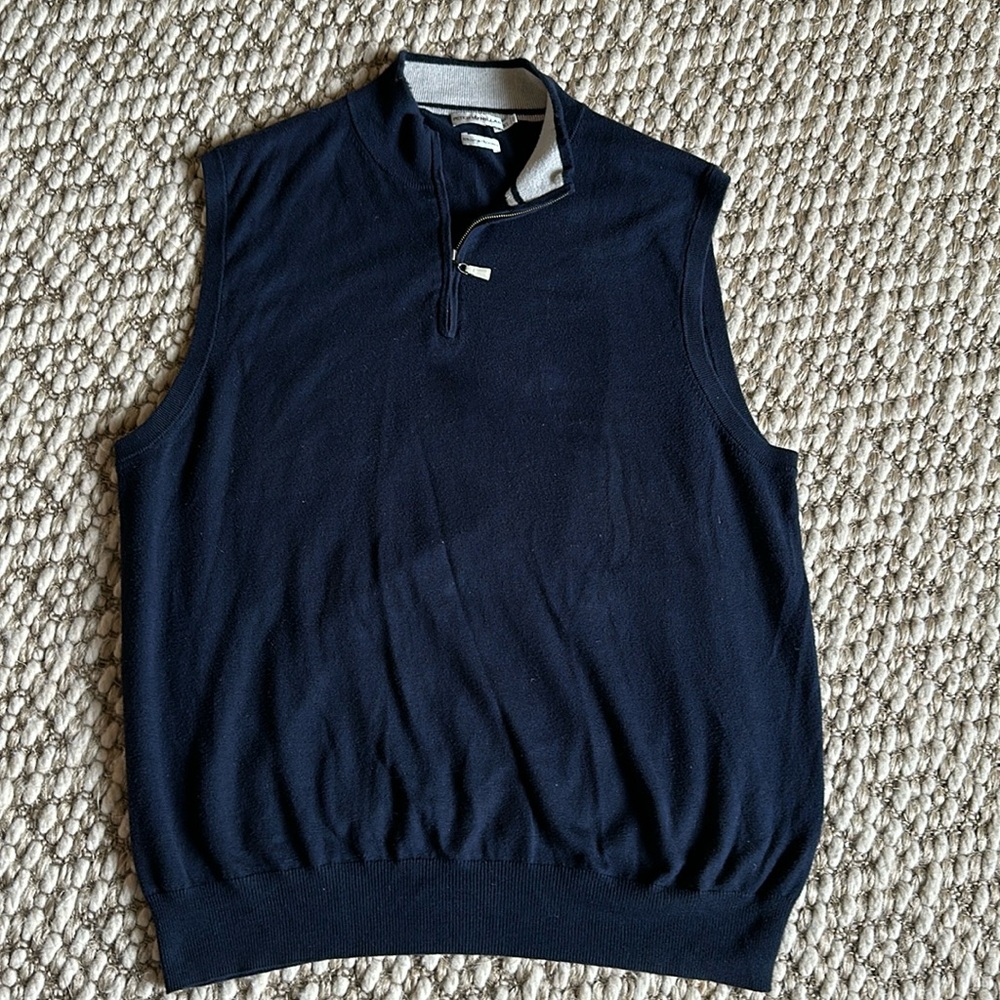 Peter Millar XL navy cotton vest